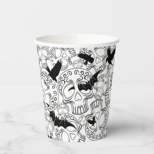 Skull Halloween Decorative Calaveras 紙コップ (左)