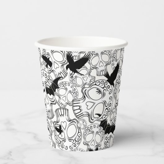 Skull Halloween Decorative Calaveras 紙コップ (正面)