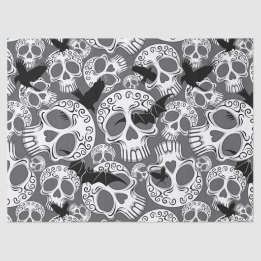 Skull Halloween Decorative Calaveras 薄葉紙 (正面)