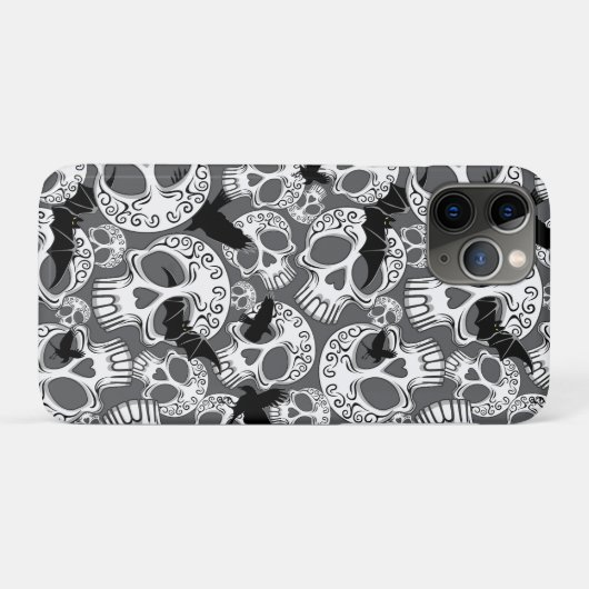 Skull Halloween Decorative Calaveras Case-Mate iPhoneケース (裏面(横))