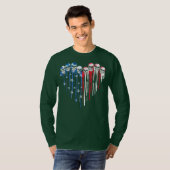 Skull Heart Dripping American Flag 4th Of July Tシャツ (正面フル)