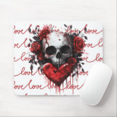 Skull & Heart “Love” マウスパッド (マウス)