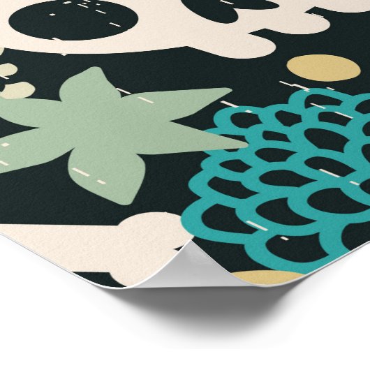 Skull in flowers ポスター (角)