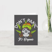 Skull Jamaica Rasta Funny Don´t Panic It´s Organic カード (正面)
