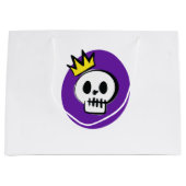Skull King – Minimal Halloween Gift Bag ラージペーパーバッグ (正面)