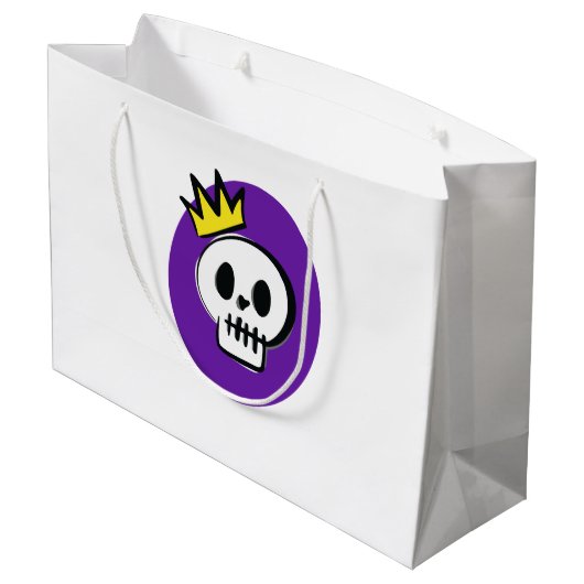 Skull King – Minimal Halloween Gift Bag ラージペーパーバッグ (裏面アングル)