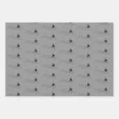 Skull lover bookish Christmas gothic wrapping pape ラッピングペーパーシート (正面2)