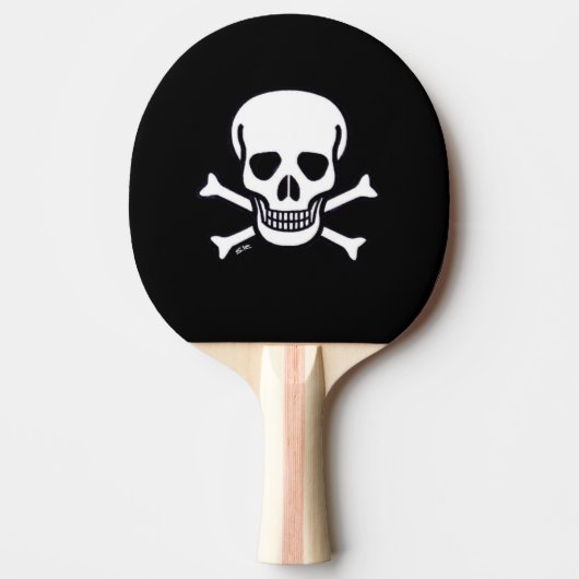 Skull n Bones Black ping pong paddle 卓球ラケット (正面)