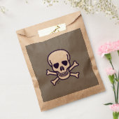Skull n Bones gray kraft favor bags フェイバーバッグ (封をした状態)