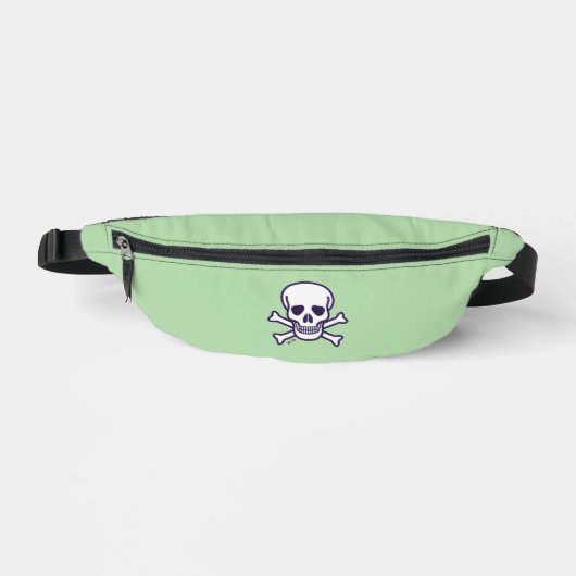 Skull n Bones green fanny pack ファニーパック (正面)