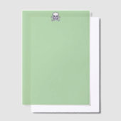 Skull n Bones green vellum papers ベラム紙招待状 (オフセット)