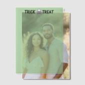 Skull n Bones Trick or Treat green vellum papers ベラム紙招待状 (オフセット (カップル))
