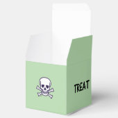 Skull n Bones Trick Treat green square favor boxes フェイバーボックス (オープン)