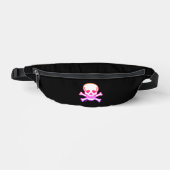 Skull n Bones white neon black fanny pack ファニーパック (正面)