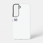 Skull n Bones white Samsung S22 phone case Galaxyケース (裏面)