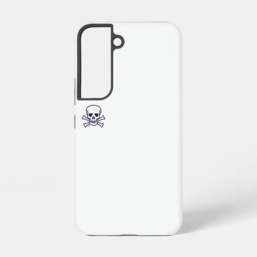 Skull n Bones white Samsung S22 phone case Galaxyケース (裏面)