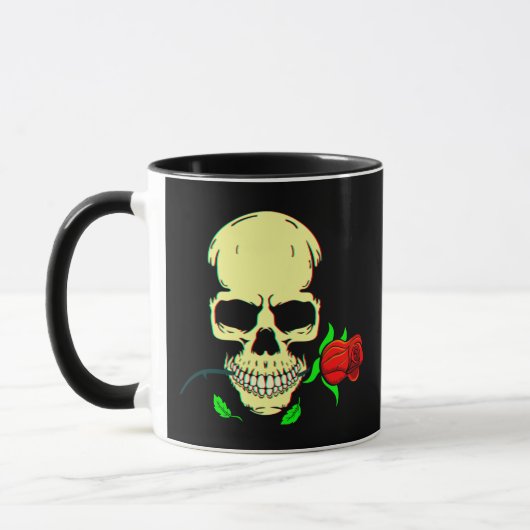 Skull N Roses 3D  マグカップ (左)