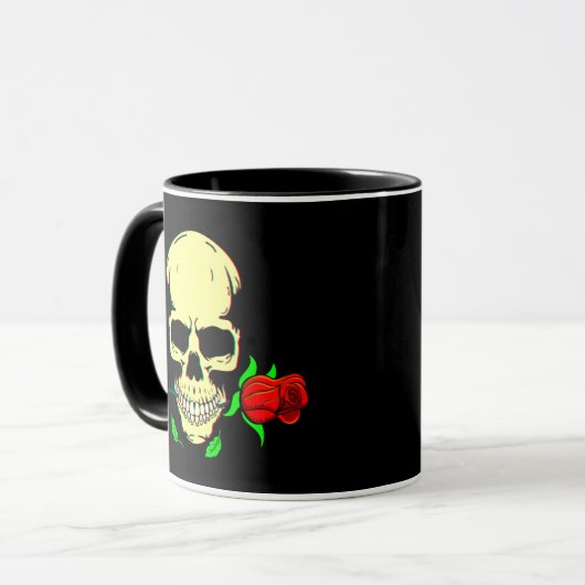 Skull N Roses 3D  マグカップ (正面左)