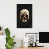 Skull of Coins Art Print Gothic Horror Halloween ポスター (ホームオフィス)