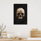 Skull of Coins Art Print Gothic Horror Halloween ポスター (キッチン)