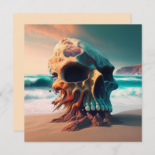 Skull on the beach セーブザデート (正面/裏面)