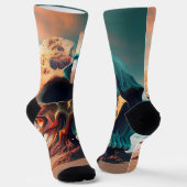 Skull on the beach ソックス (傾斜あり)