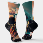 Skull on the beach ソックス (傾斜あり)