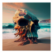 Skull on the beach ポスター (正面)