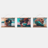 Skull on the beach 吊り下げ型タペストリー (トリプル)