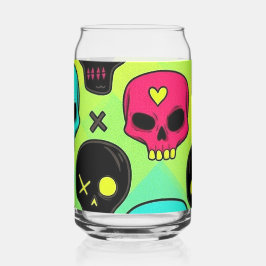 Skull Pattern ガラス缶
