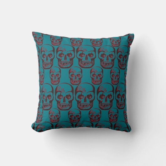 skull pattern クッション (正面)
