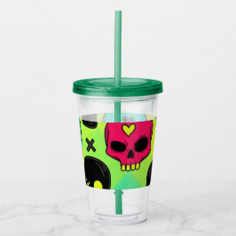 Skull Pattern Acrylic Tumbler アクリルタンブラー