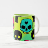 Skull Pattern Coffee Mug ツートーンマグカップ (正面右)
