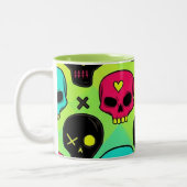 Skull Pattern Coffee Mug ツートーンマグカップ (左)