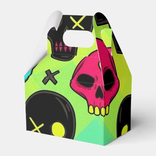 Skull Pattern Favor Box フェイバーボックス (裏面サイド)