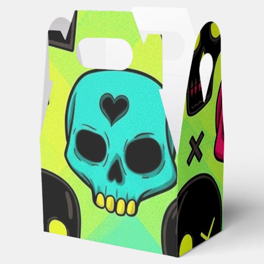 Skull Pattern Favor Box フェイバーボックス (オープン)