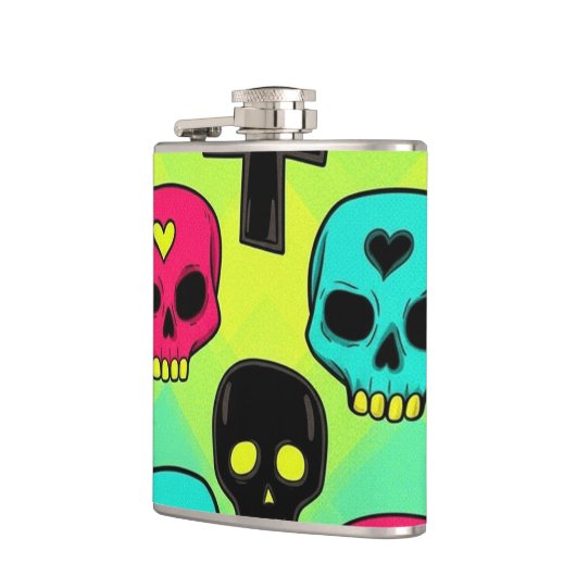 Skull Pattern Flask フラスク (左)