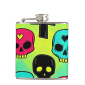 Skull Pattern Flask フラスク (正面)