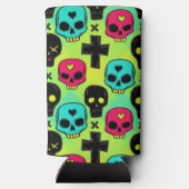 Skull Pattern Foam Can/Bottle Cooler スリム缶クーラー (裏面)