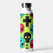 Skull Pattern Insulated Bottle ウォーターボトル (左面)