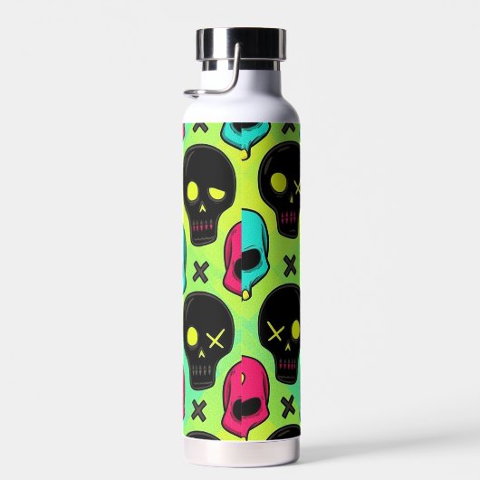 Skull Pattern Insulated Bottle ウォーターボトル (右面)