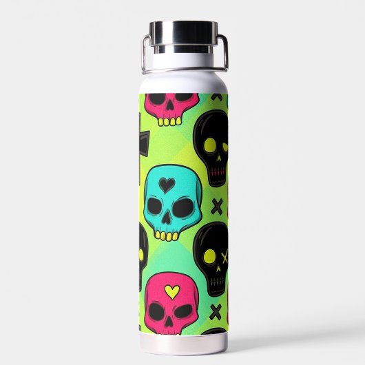 Skull Pattern Insulated Bottle ウォーターボトル (背面)