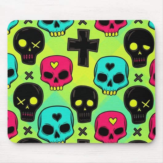 Skull Pattern Mousepad マウスパッド (正面)