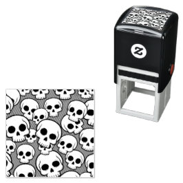 Skull Pattern Self Inking Rubber Stamp セルフインキングスタンプ