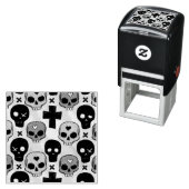 Skull Pattern Self Inking Rubber Stamp セルフインキングスタンプ (インサイチュ)
