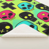 Skull Pattern Sherpa Blanket シェルパブランケット (3/4)
