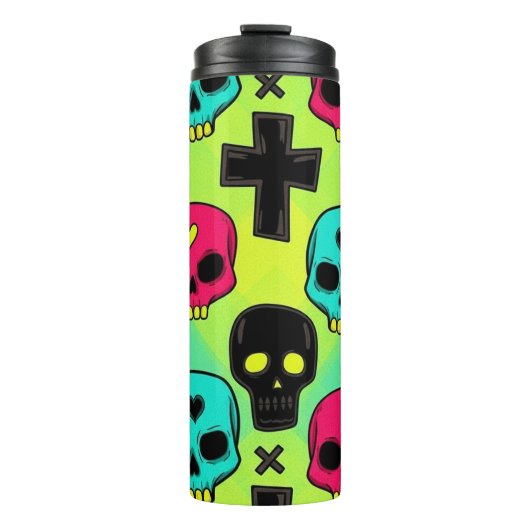 Skull Pattern Thermal Tumbler タンブラー (正面)