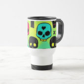 Skull Pattern Travel/Commuter Mug トラベルマグ (正面右)