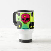 Skull Pattern Travel/Commuter Mug トラベルマグ (正面左)