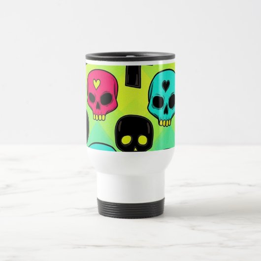 Skull Pattern Travel/Commuter Mug トラベルマグ (中央)